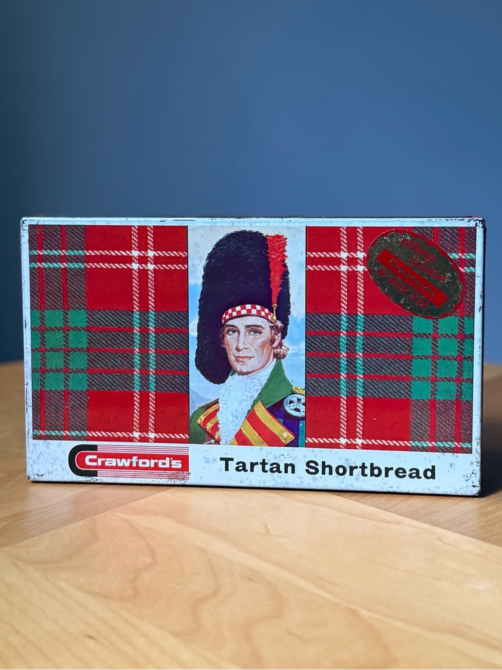 Plaid Scottish Tartan Shortbread Vintage Cookie Biscuit Tin by Crawford's